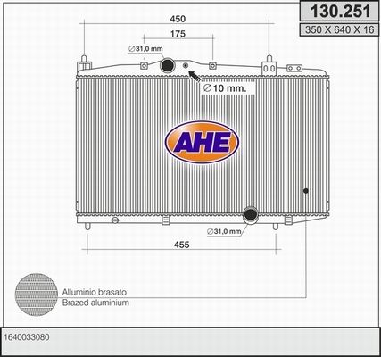 AHE Radiators, Motora dzesēšanas sistēma 130.251