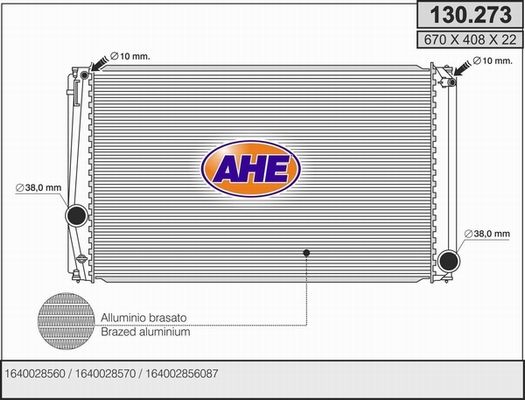 AHE Radiators, Motora dzesēšanas sistēma 130.273