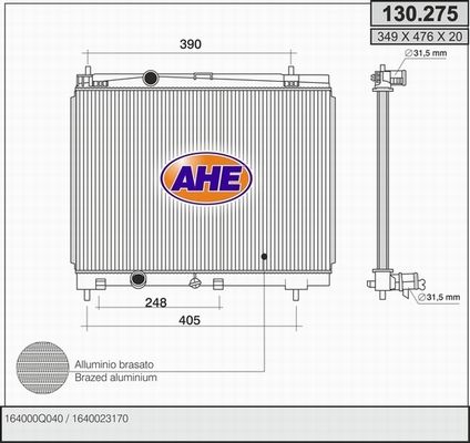 AHE Radiators, Motora dzesēšanas sistēma 130.275