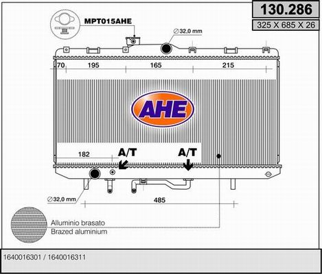 AHE Radiators, Motora dzesēšanas sistēma 130.286