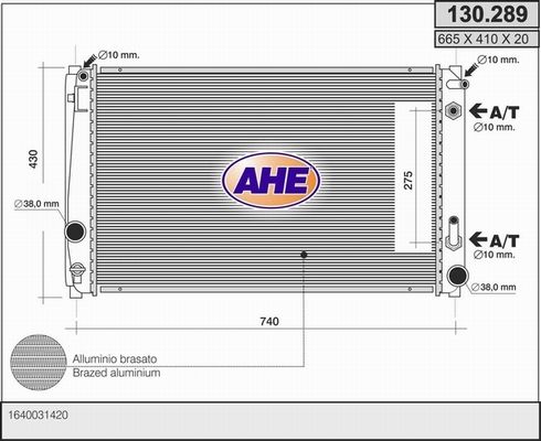 AHE Radiators, Motora dzesēšanas sistēma 130.289