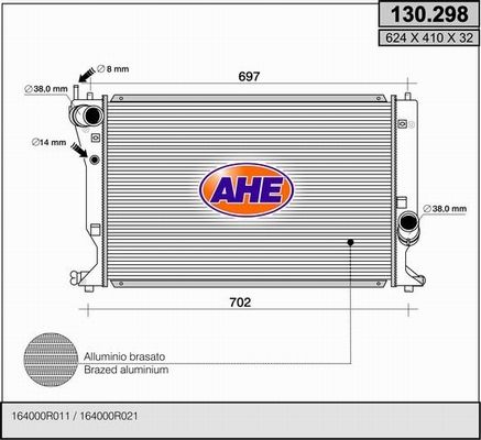 AHE Radiators, Motora dzesēšanas sistēma 130.298