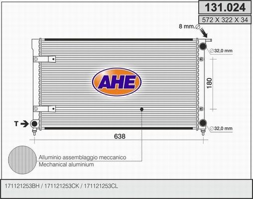 AHE Radiators, Motora dzesēšanas sistēma 131.024