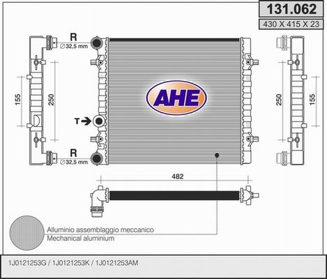 AHE Radiators, Motora dzesēšanas sistēma 131.062