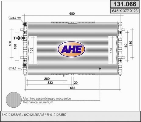 AHE Radiators, Motora dzesēšanas sistēma 131.066
