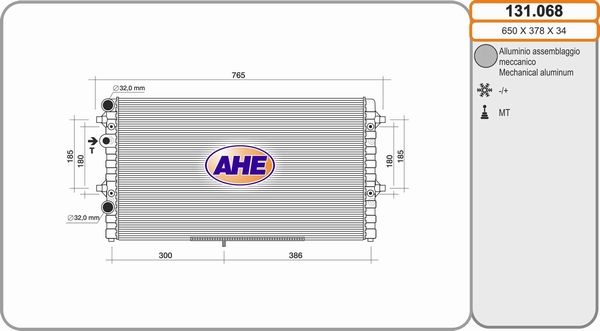 AHE Radiators, Motora dzesēšanas sistēma 131.068