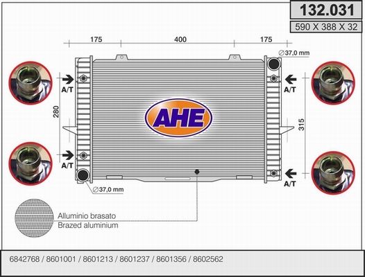 AHE Radiators, Motora dzesēšanas sistēma 132.031