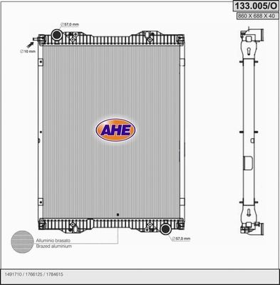 AHE Radiators, Motora dzesēšanas sistēma 133.005/O