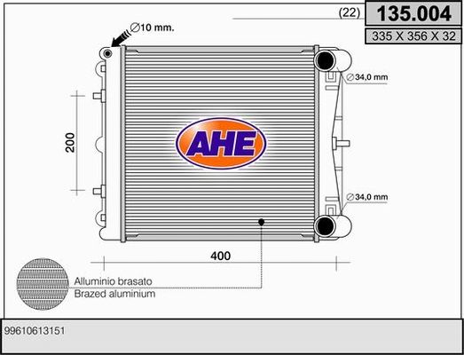 AHE Radiators, Motora dzesēšanas sistēma 135.004