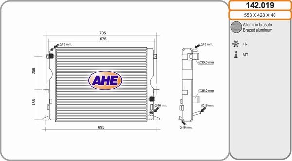 AHE Radiators, Motora dzesēšanas sistēma 142.019