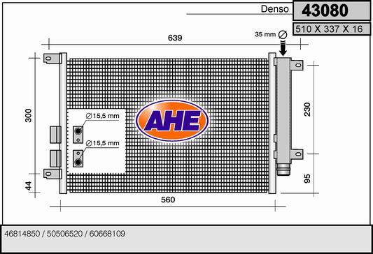 AHE Конденсатор, кондиционер 43080