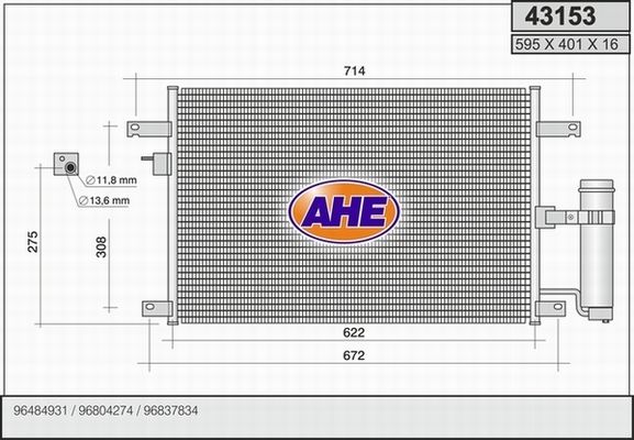 AHE Конденсатор, кондиционер 43153