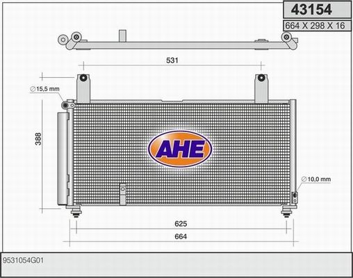 AHE Конденсатор, кондиционер 43154