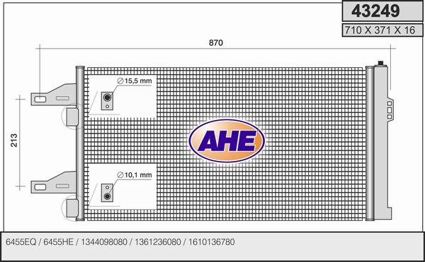 AHE Конденсатор, кондиционер 43249