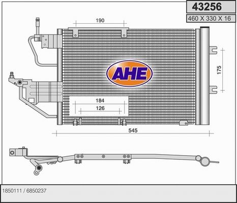 AHE Конденсатор, кондиционер 43256