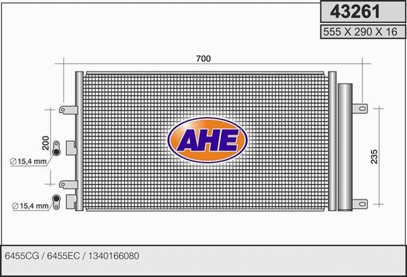 AHE Конденсатор, кондиционер 43261