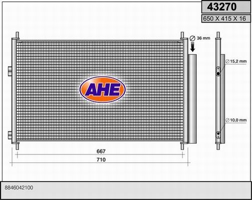 AHE Конденсатор, кондиционер 43270