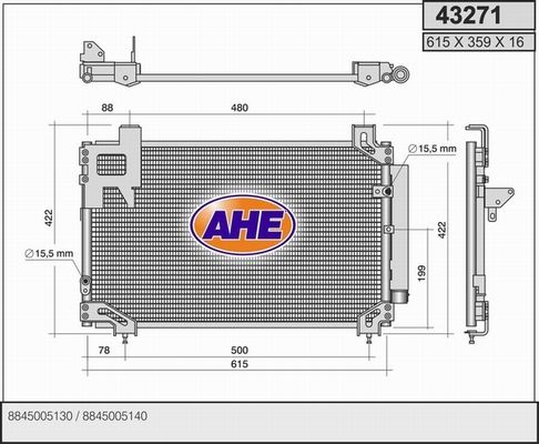 AHE Конденсатор, кондиционер 43271