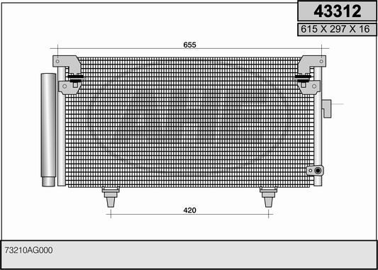 AHE Конденсатор, кондиционер 43312