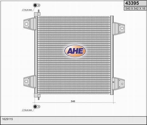 AHE Конденсатор, кондиционер 43395