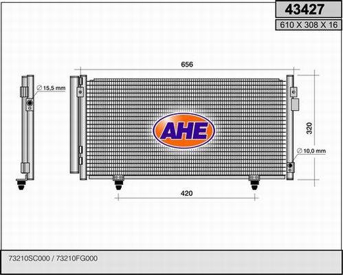 AHE Конденсатор, кондиционер 43427