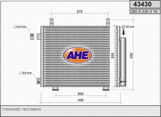 AHE Конденсатор, кондиционер 43430