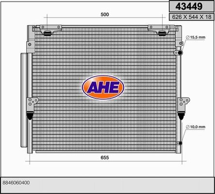 AHE Конденсатор, кондиционер 43449