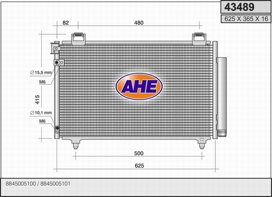 AHE Конденсатор, кондиционер 43489