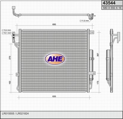 AHE Конденсатор, кондиционер 43544