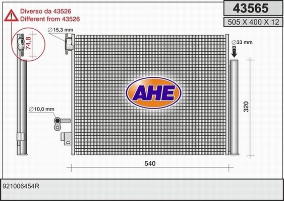 AHE Конденсатор, кондиционер 43565