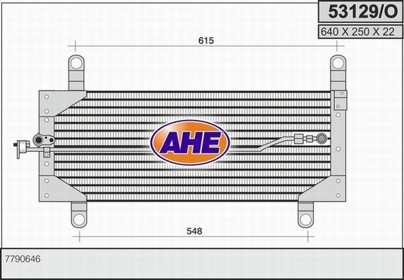 AHE Конденсатор, кондиционер 53129/O