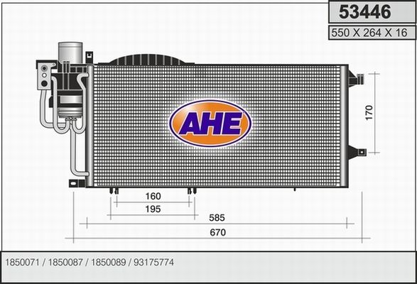 AHE Конденсатор, кондиционер 53446