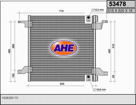 AHE Конденсатор, кондиционер 53478