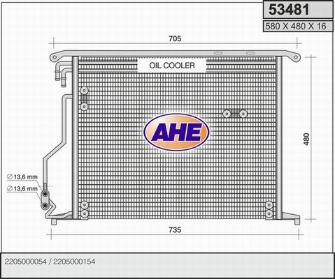 AHE Конденсатор, кондиционер 53481