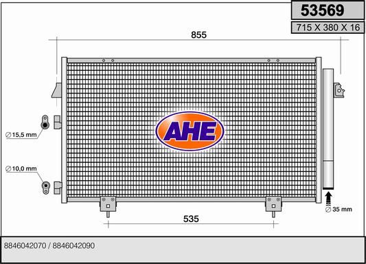 AHE Конденсатор, кондиционер 53569