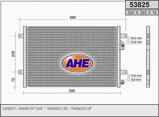 AHE Конденсатор, кондиционер 53825