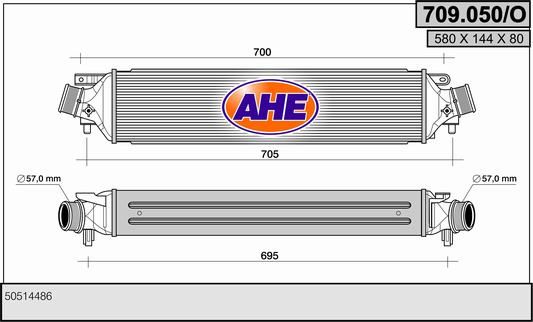 AHE Интеркулер 709.050/O