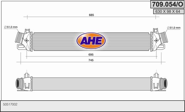 AHE Интеркулер 709.054/O