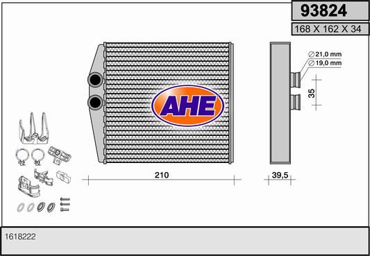AHE Теплообменник, отопление салона 93824