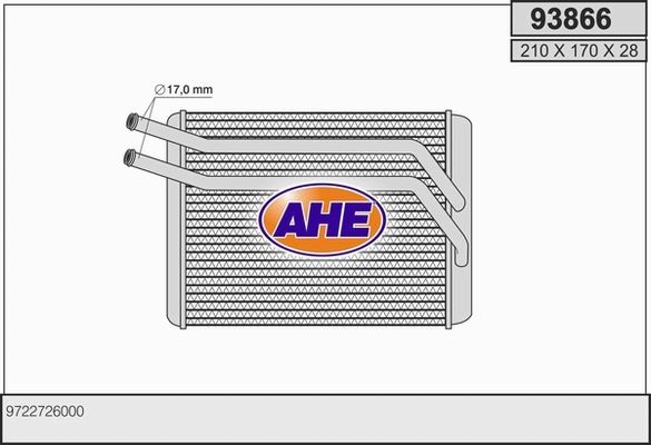 AHE Теплообменник, отопление салона 93866