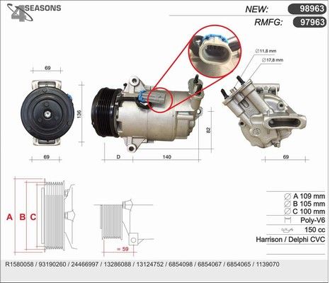 AHE Компрессор, кондиционер 97963