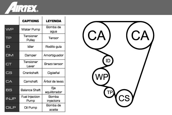 AIRTEX Водяной насос + комплект зубчатого ремня WPK-144702