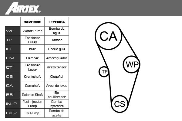 AIRTEX Водяной насос + комплект зубчатого ремня WPK-157701