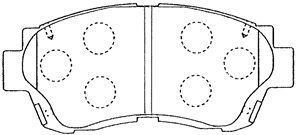 AISIN Комплект тормозных колодок, дисковый тормоз A1N041