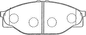 AISIN Комплект тормозных колодок, дисковый тормоз A1N049
