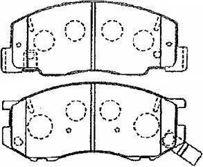 AISIN Комплект тормозных колодок, дисковый тормоз A1N096
