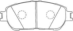 AISIN Комплект тормозных колодок, дисковый тормоз A1N115