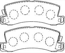 AISIN Комплект тормозных колодок, дисковый тормоз A2N081