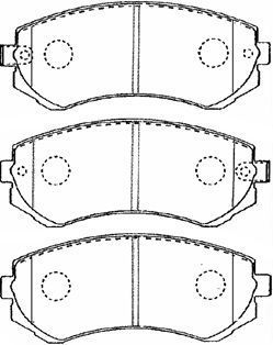 AISIN Комплект тормозных колодок, дисковый тормоз B1N018
