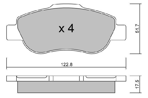 AISIN Комплект тормозных колодок, дисковый тормоз BPFI-1016